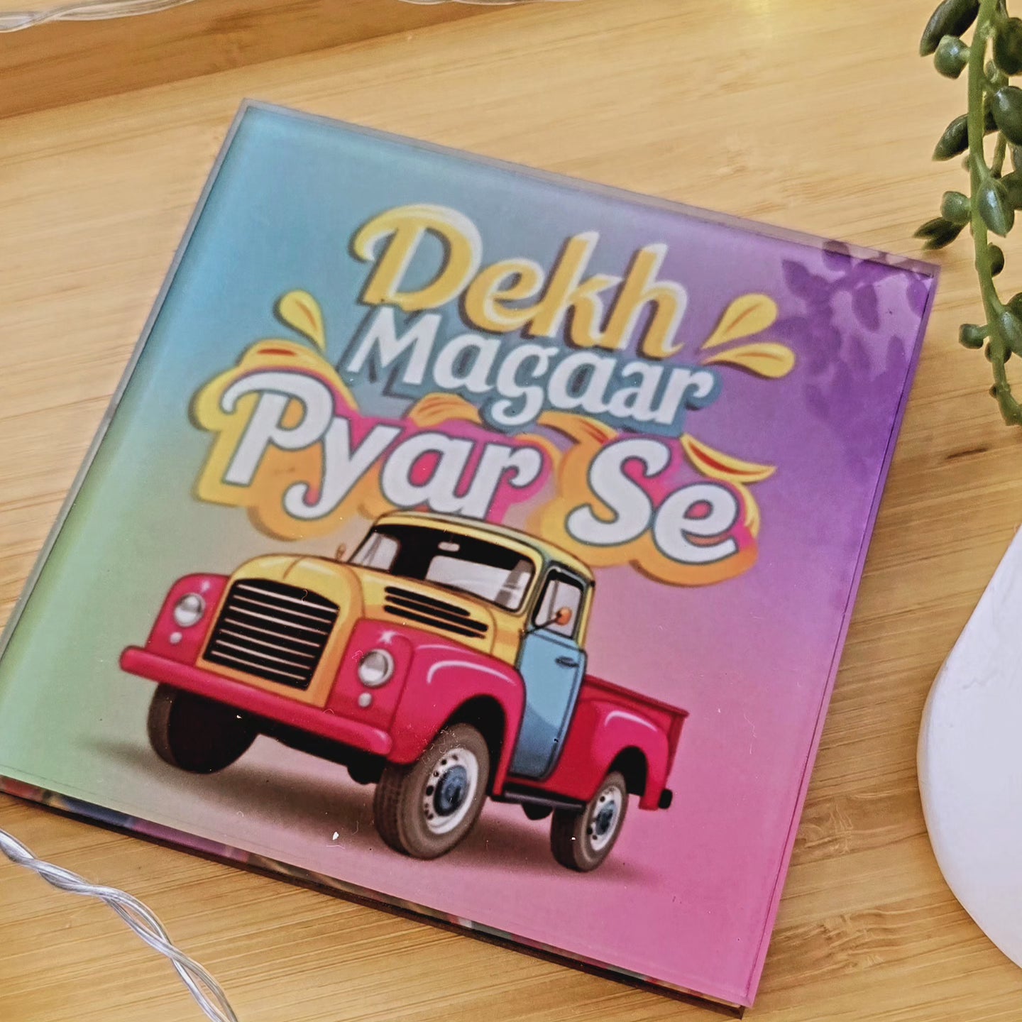 Truck Art Glass Coaster 01