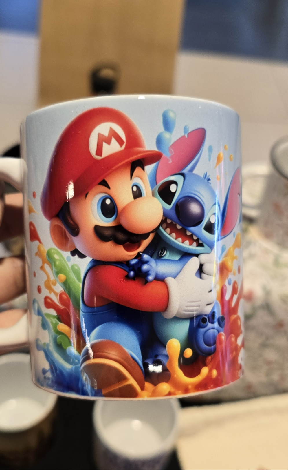 Mario and stitch Mug