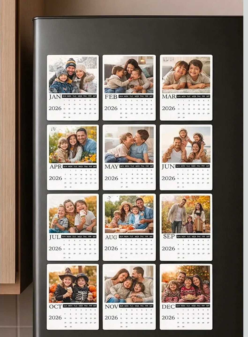 Personalised Magnetic Photo Calendar 2026