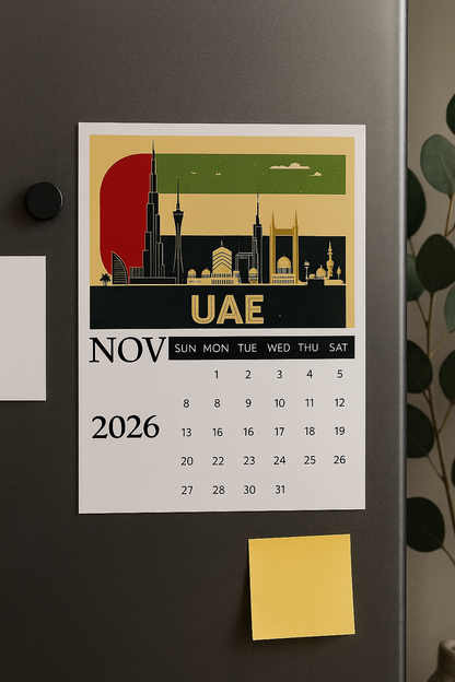 UAE Magnetic Calendar 2026