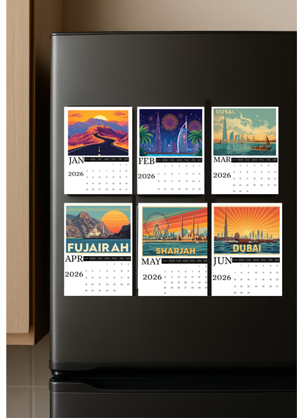 UAE Magnetic Calendar 2026
