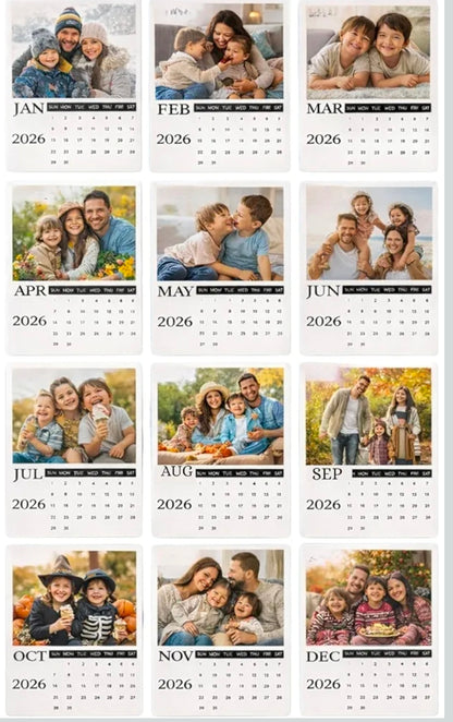 Personalised Magnetic Photo Calendar 2026