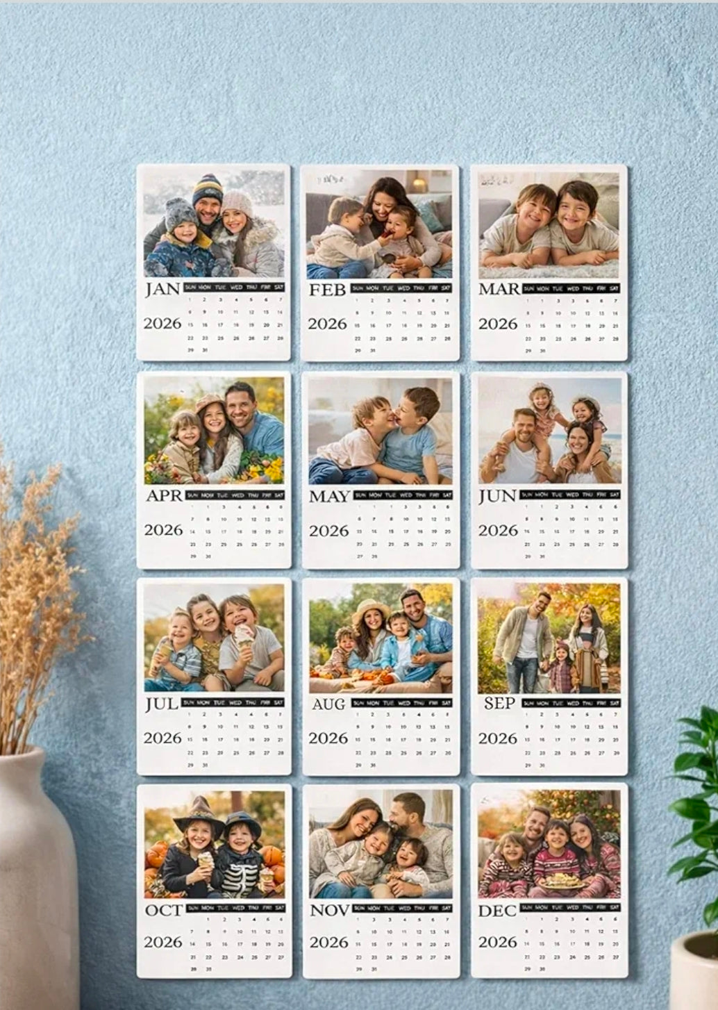 Personalised Magnetic Photo Calendar 2026